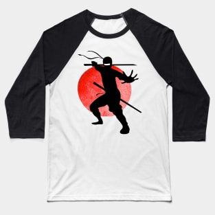 Japanese Martial Art - Ninja Holding Sword Pose Baseball T-Shirt